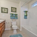 plantation lakes bathroom in new townhome